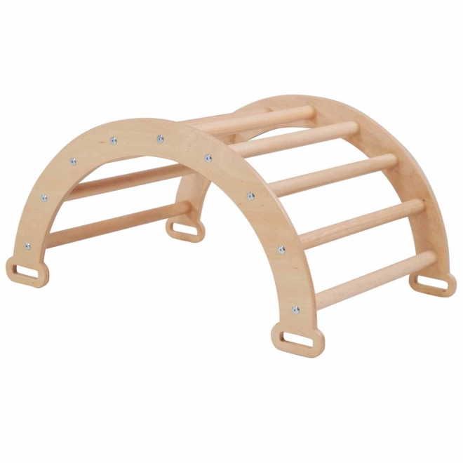 Large Natural Wood Pikler Climbing Arch