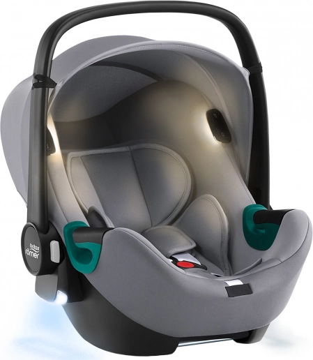 Seggiolino auto Britax Römer Baby-Safe iSense nella tonalità Frost Grey