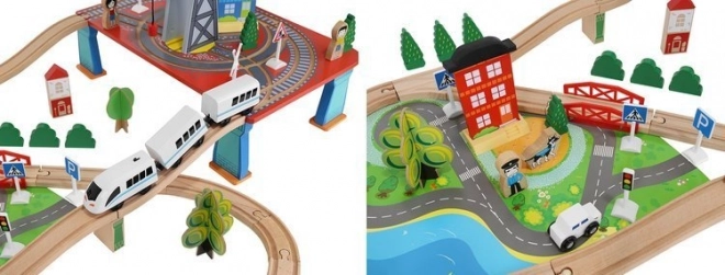 Wooden Battery Operated Train Set