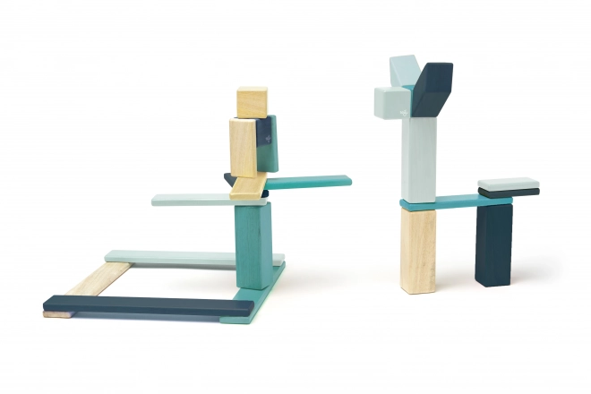 Magnetic Building Blocks by Tegu - Blue Set