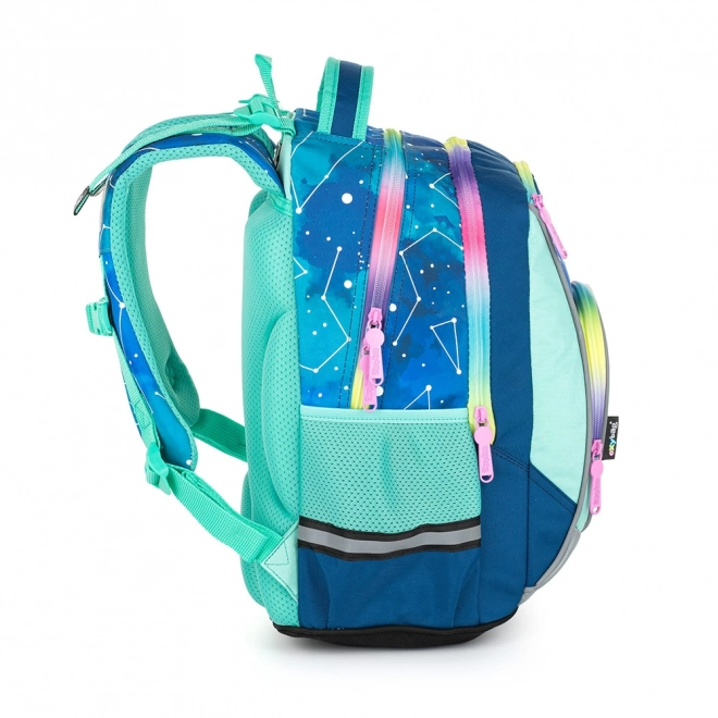 School backpack with unicorn pattern