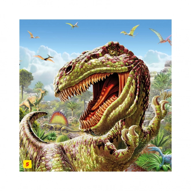 Dinosaur Puzzle with Figurine: Tyrannosaurus Rex 60 Pieces