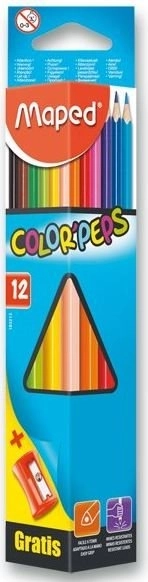 Triangular Colored Pencils with Sharpener