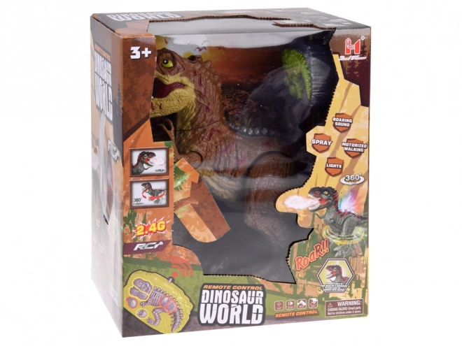 Remote-Controlled Gesture Dinosaur T-Rex Toy – brown