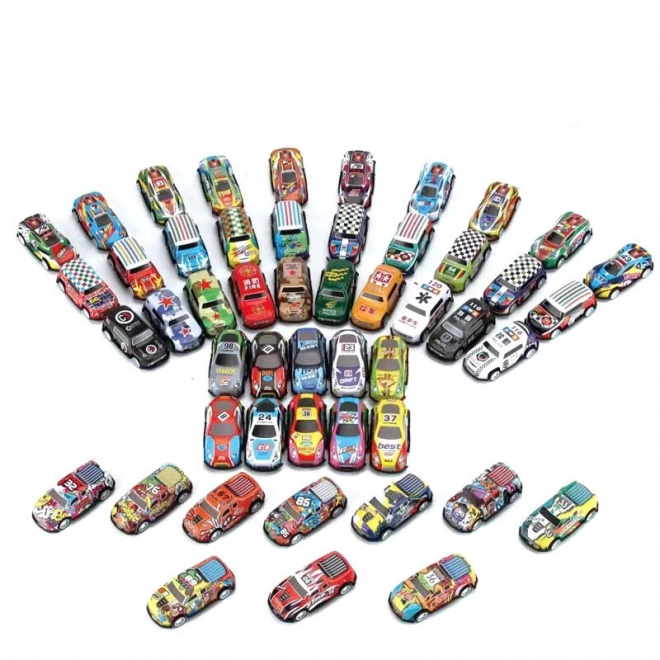 Colorful 25-Piece Diecast Car Set with Drive Action