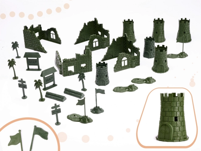 Military Base Toy Set with 114 Figures