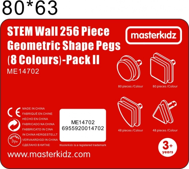 Masterkidz geometriai elemek készlet 256 db