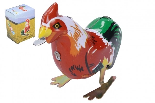 Wind-Up Metal Rooster Toy