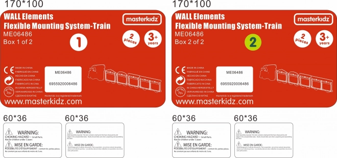 Systém pre Montáž Nástenných Tabúľ Masterkidz Flex - Vlak