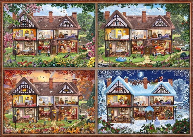 Schmidt Puzzle Four Seasons Cottage 2000 Pieces