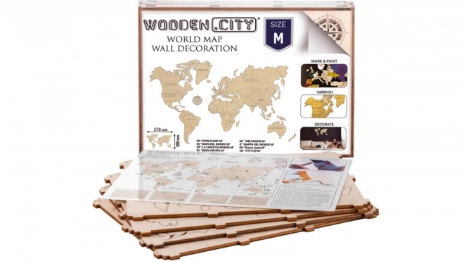 Wooden 3D World Map Puzzle