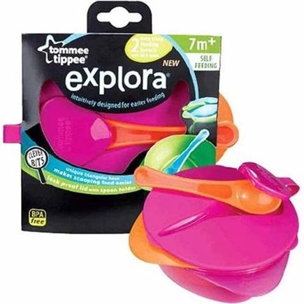 Tommee Tippee Exploratory Feeding Bowls with Lid and Spoon