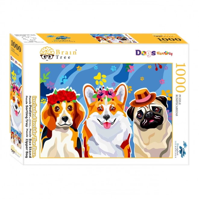 Brain Tree Puzzle Dog Family 1000 Pieces