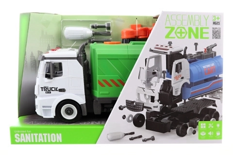 Battery-Powered Screwable Garbage Truck with Flywheel