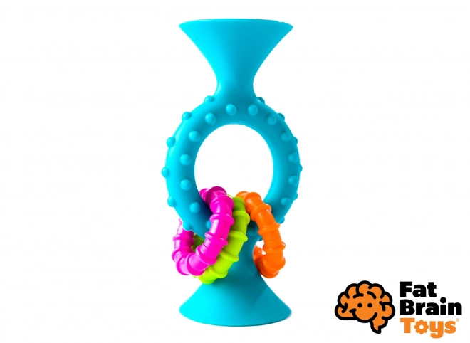 Fat Brain Rattle pipSquiz Loops Blue 13 cm