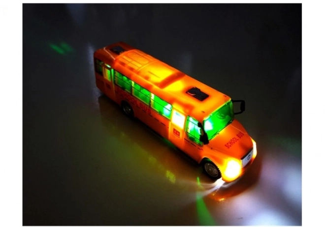 School Bus with Pull-Back Lights and Sounds