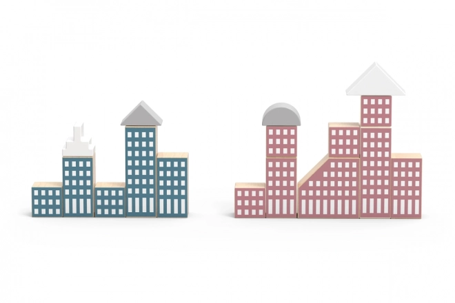 Wooden Building Blocks Set - City