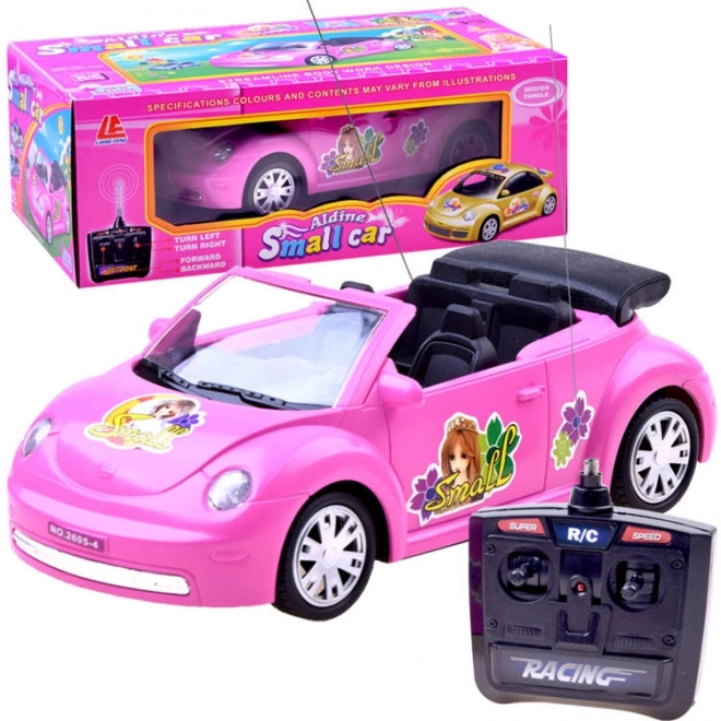 Remote Control Pink Beetle Convertible Car