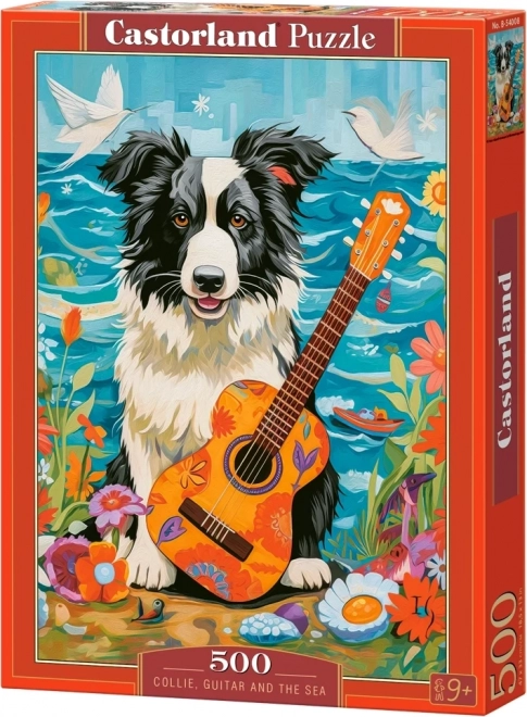 Castorland Puzzle Collie, Guitar and Sea 500 Pieces