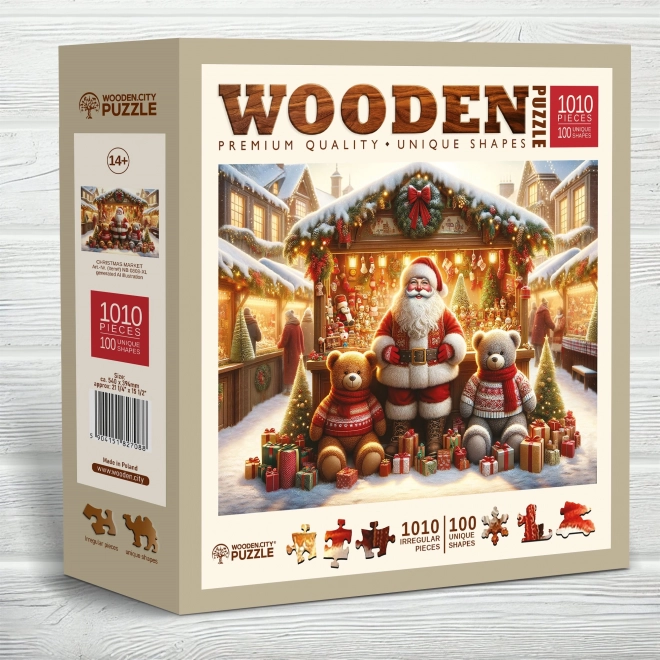 wooden city christmas market wooden puzzle 1010 pieces