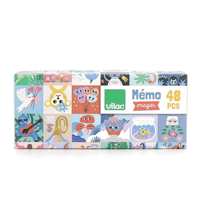 Vilac wooden memory game cheerful animals