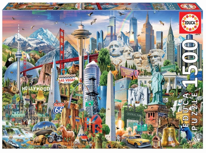 Educa North America Map Puzzle 1500 Pieces