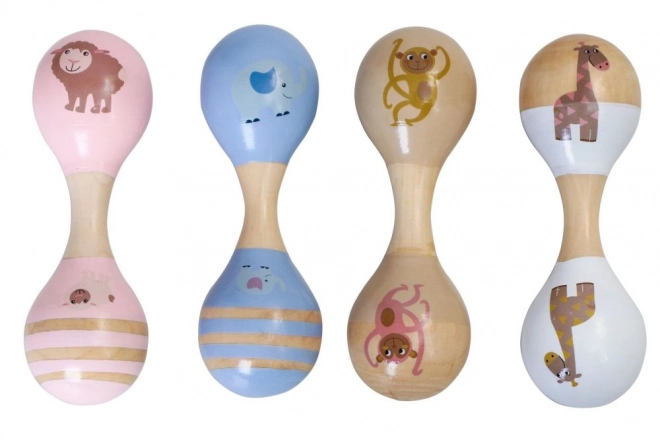 Wooden Noah's Ark Animal Maracas