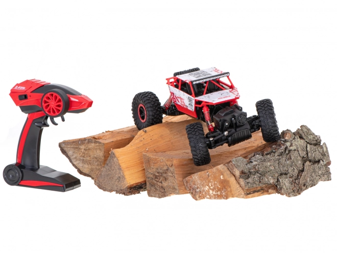 RC Rock Crawler HB z diaľkovým ovládaním 1:18 modrý – Červené