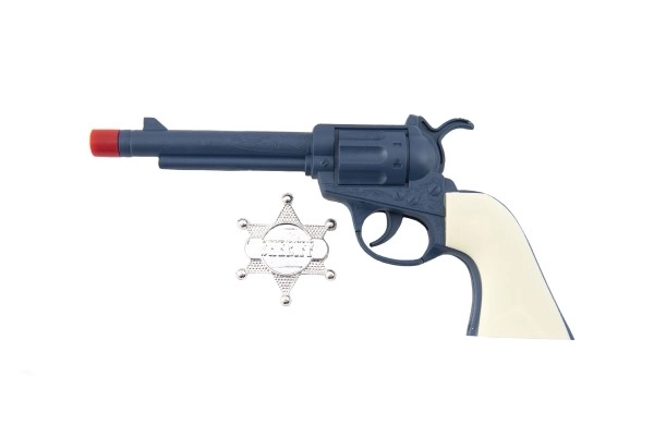 Toy Cowboy Revolver with Sheriff's Badge