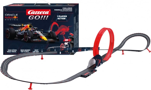 Pista Carrera GO Challenger F1 6 m con auto Red Bull Racing