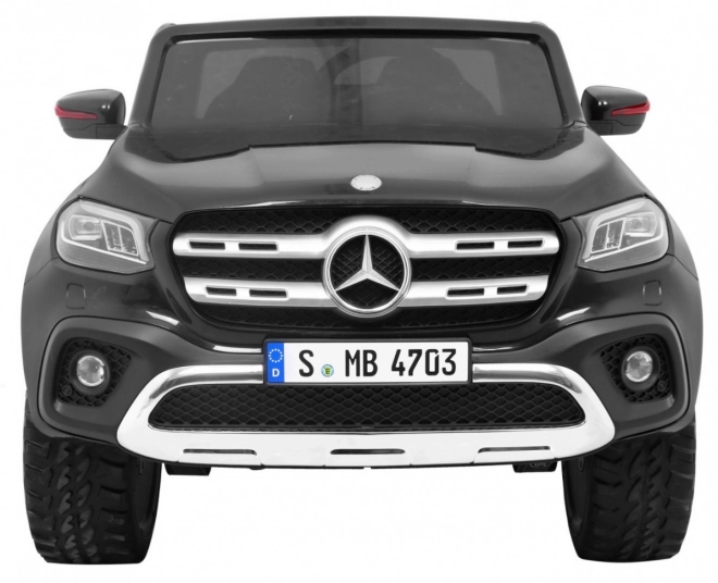 Mercedes Benz třídy X pro děti černý + dálkové ovládání + 4x4 + MP4 + nosič zavazadel + LED + EVA