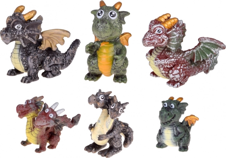 Six unique little dragons in one set