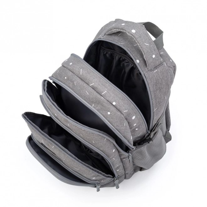 Oxy Scooler Student Backpack - Grey Geometric