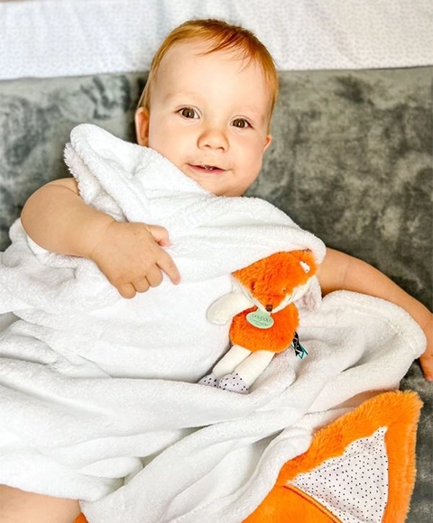 Doudou Fleece Baby Blanket with Fox Plush Toy