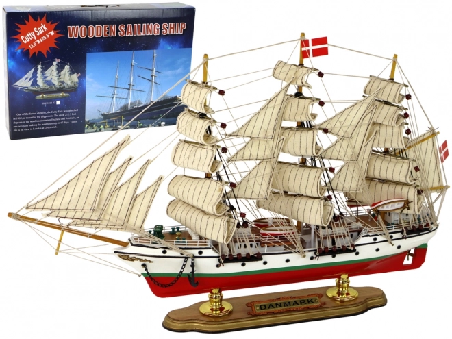 Wooden Collectible Sailing Ship Danmark