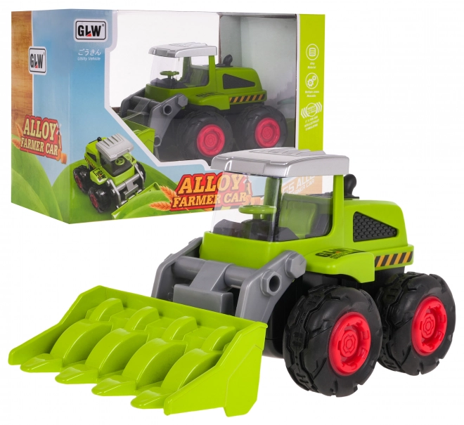 Metal Toy Bulldozer for Kids 3+ with Movable Front Scoop