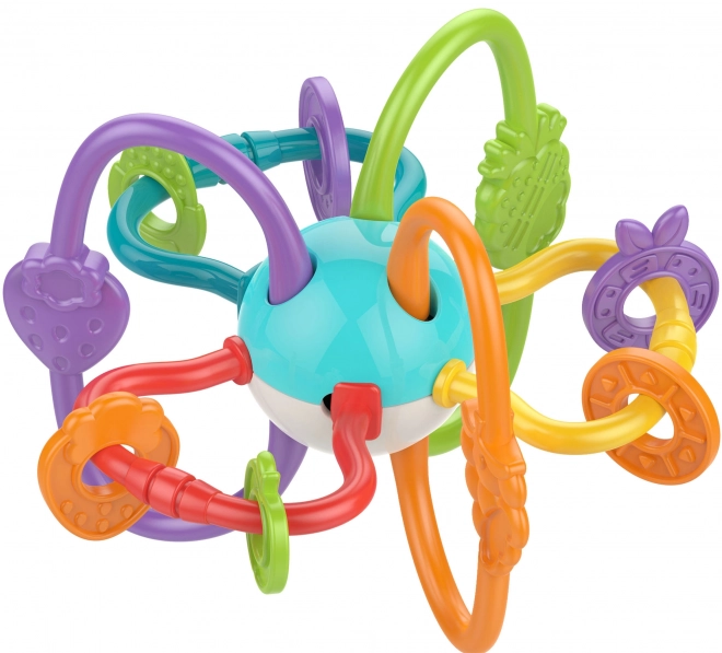 Giocattolo sensoriale per bambini sonaglio e massaggia gengive 2in1 Woopie