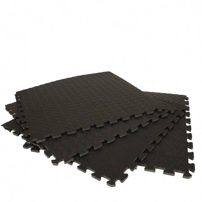 Educational Foam Puzzle Mat Black 60 x 60 cm 4 Pieces