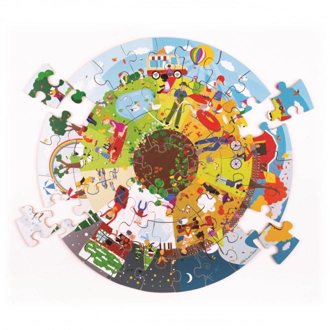 Bigjigs Toys Round Floor Puzzle Four Seasons