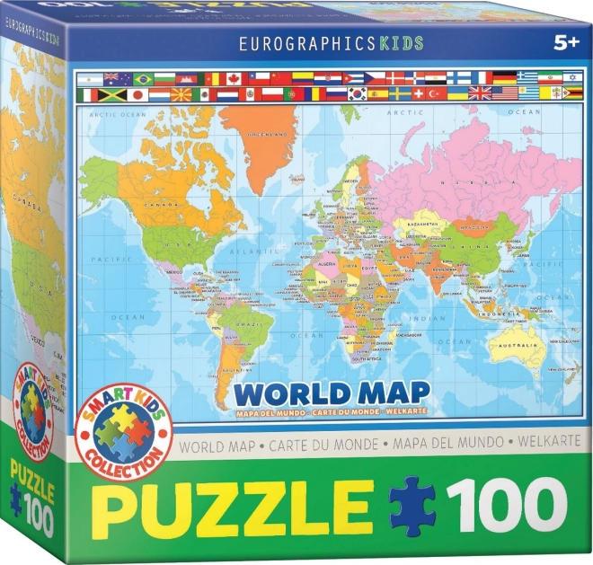 World Map Puzzle 100 Pieces