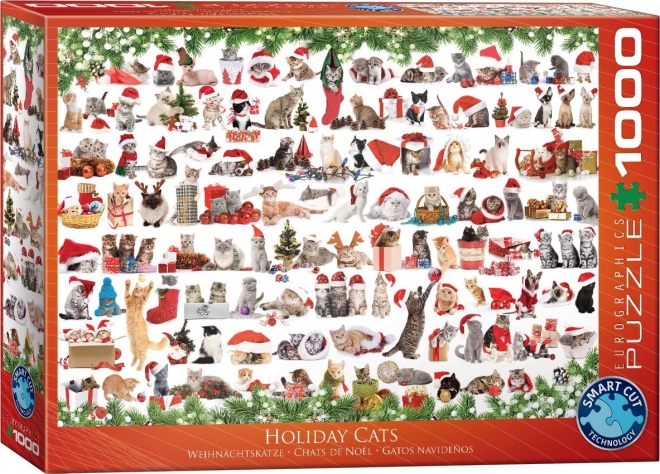 Eurographics Puzzle Christmas Cats 1000 Pieces