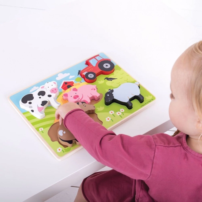 Farmyard Wooden Puzzle by Bigjigs Toys