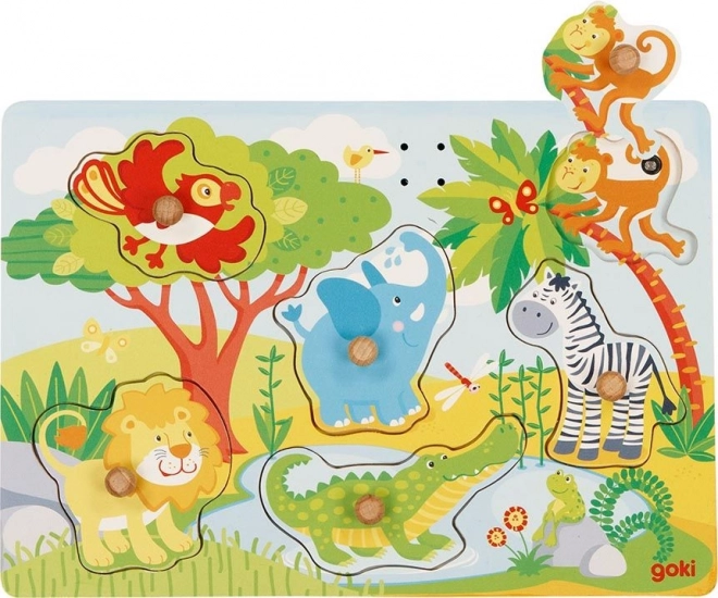 Wooden Sound Puzzle Zoo Animals