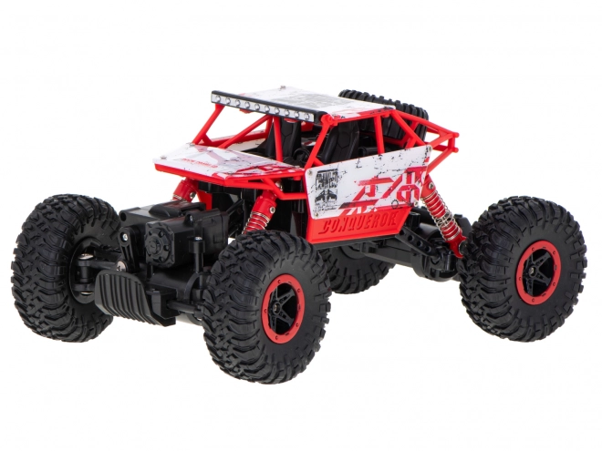 RC Rock Crawler HB z diaľkovým ovládaním 1:18 modrý – Červené