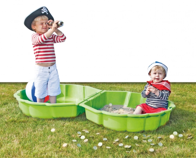 Sandbox shell with lid green