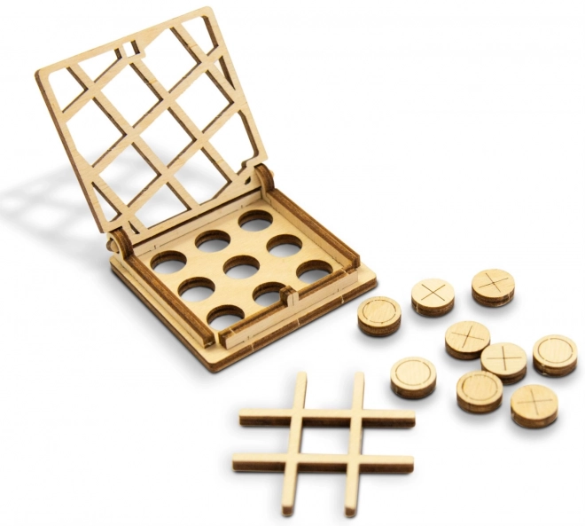 Dřevěné 3D puzzle hra Piškvorky