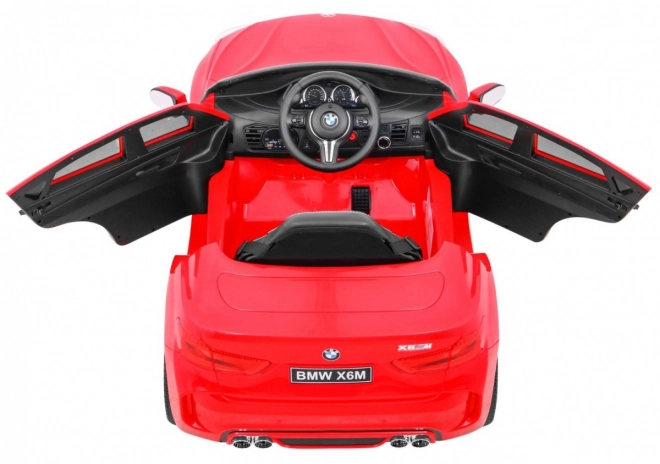 BMW X6M Electric Children's Car Red + Remote Control + EVA + Slow Start + Audio Panel + LED Indicator