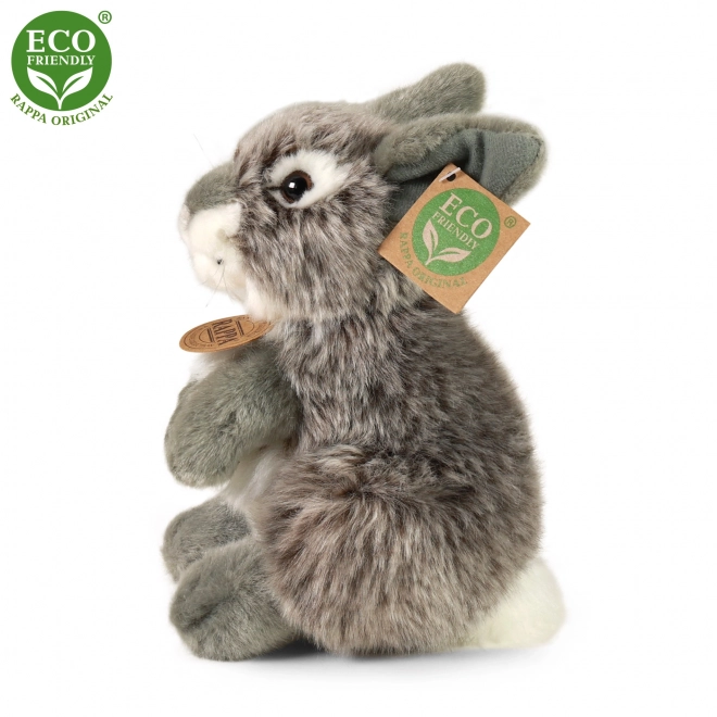 Stuffed Gray Sitting Rabbit 20 cm Eco-Friendly