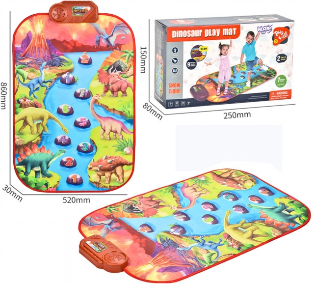 Grande tappeto musicale interattivo Dino per bambini di Woopie