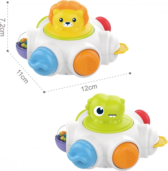 Woopie Blocco Attivo Cosmico a Forma di Razzo - Cubo Sensoriale Educativo 18m+